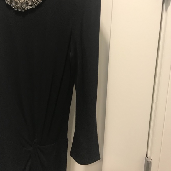 Haute Hippie Black Embellished Midi Cocktail Dress - Picture 13 of 14